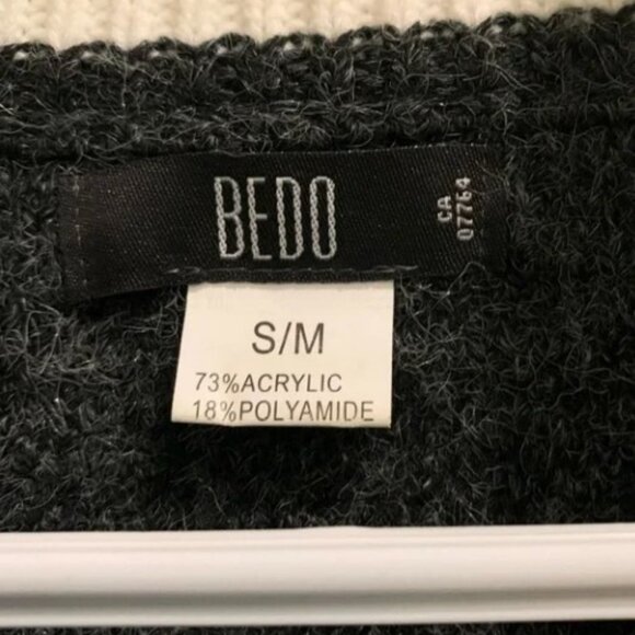 Bedo grey varsity cardigan jacket with patches size S/M - Picture 4 of 4